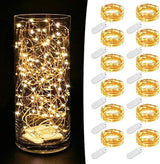 MUMUXI Fairy Lights Battery Operated 7.2ft Copper Wire String Lights – Warm White Bedroom and Living Room Decor, Cozy Ambient Home Accent