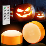 Luditek Flameless Pumpkin Lights – Safe LED Alternative to Candles with Auto Timer