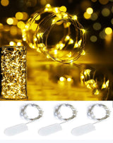 Aurora Glow LED Starry String Lights Pack of 3 – Cozy Bedroom & Living Room Decor, 3.3ft Copper Wire Fairy Lights