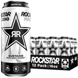 Rockstar Pure Zero Silver Ice 12-Pack – Sugar-Free Energy Drink Gift for Gamers and Esports Fans