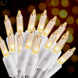 Festive Lights Mini Clear String Lights for Living Room Mantel and Cozy Bedroom Aesthetic, Warm White 21ft/32ft White Wire