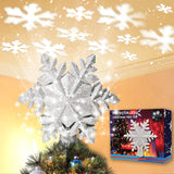LumaGlow Christmas Tree Topper with Snowflake Projector – Thoughtful Holiday Gift for Mom and Women, Ready-to-Give Decorative Light