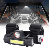 KEMIMOTO Roll Bar Work Light for UTV ATV Jobsite Tasks and Ranch Fieldwork Rechargeable Dual Mode 1.5-2.0 in Clamp