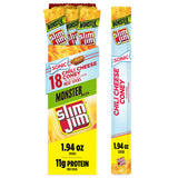 Slim Jim Monster Smoked Meat Sticks – After-School Lunch Box Protein Snack for Teen Boys, 1.94 oz Individual Packs (18 Count)