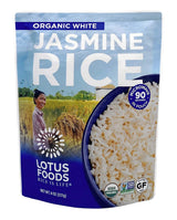 Lotus Foods Organic White Jasmine Rice 8 oz – Single-Serve Side for Wellness-Focused Singles