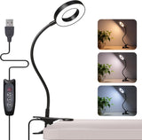 Foneso Clip-On LED Reading Light – Thoughtful Birthday Gift for Mom and Her Late-Night Book, Warm and Cool Dimmable Bedside Lamp