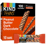 KIND THINS Peanut Butter Dark Chocolate Bars – Portable Road Trip Snack for Glove Box and Carry-On, 100 Calorie Gluten Free