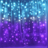 Glowave Ombre Fairy Curtain Lights – Nursery & Kids Bedroom Window Decor, Safe 5V USB Toddler-Friendly Wall Lights