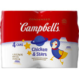 Campbell's Condensed Chicken and Stars Soup – Quick Heated Lunch for the Home Office Worker, 10.5 oz Can (4 Pack)