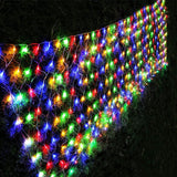 LJLNION Christmas Net Lights – 12ft x 5ft Outdoor Patio String Lights, 360 LED Mesh for Garden Bushes and Backyard
