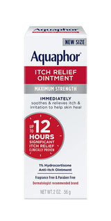 Aquaphor Itch Relief Hydrocortisone Ointment – Gentle, Fragrance-Free Anti-Itch Treatment for the Nursery & Diaper Bag