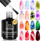 Beetles Blooming Gel 15ml – One Bottle Multiple Effects, Clean and Simple DIY Nail Art