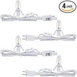 Holiday Studio 2700K Warm White Village Light Kit – Mantel and Side Table Christmas Display Accessory, 4-Pack LED Bulb and Cord Set