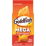 Pepperidge Farm Goldfish Mega Bites Sharp Cheddar Crackers – After-School Snack for Kids and Playdates