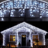 LuminaGlow Outdoor Curtain Lights – Patio Pergola Backdrop for Summer Dinner, IPX7 Waterproof 32ft