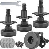 Anwenk Adjustable Leveling Feet Furniture Levelers for Living Room Sofas and Dining Tables, Heavy Duty Wobble Fix with Sleek Black Base