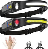 LiupTiuo LED Headlamp 2-Pack – 230° Wide Beam for Camping, Hiking & Backyard Nights