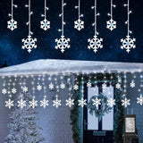 Ollny Icicle Curtain Lights for Living Room Window Backdrop, 360 LED Warm White Fairy Lights with 8 Modes for Cozy Bedroom Aesthetic