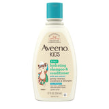 Aveeno Kids Gentle Detangling Shampoo & Conditioner, Safe for Toddler Bathrooms & Playrooms