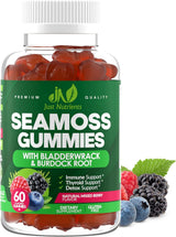 Irish Sea Moss Bladderwrack Burdock Gummies - Wellness Corner Supplement for Mindful Mornings