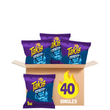 Takis Blue Heat 40 ct Variety - Durable Hot Chili Pepper Flavored Chips for Hiking Packs and Road Trip Coolers, Individually Wrapped 1 oz Bags