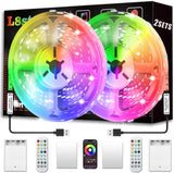 Battery Powered LED Strip Lights – Birthday Gift for Teens, RGB Remote Control Light for Bedroom Decor