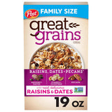 Great Grains Raisins Dates Pecans Breakfast Cereal – Non-GMO Heart-Healthy Cereal for a Mindful Breakfast Ritual
