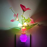 MushroomBloom Plug-in Night Light – Nursery Safe Color Changing LED for Kids Room and Baby Sleep