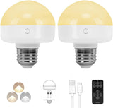 BLUEYE Rechargeable Battery Bulb for Kids Room and Nursery, Flameless LED Night Light with Auto-Off Timer