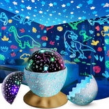 Dinosaur Egg Night Light Projector – Magical Birthday Gift for Boys Ages 3-12, 3-in-1 Starry Sky & Sea World Lamp