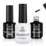 Beetles 15ml Premium Gel Top and Base Coat Set - High Gloss Salon Finish, Professional Grade Manicure