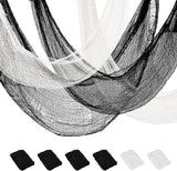 Creepy Cloth 6-Pack Gauze Decor – Weather-Friendly Halloween Drapes for Patio and Front Porch