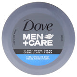 Dove Men+Care Ultra Hydra Cream – Nightly Self-Care Ritual for Him, Post-Shower Face and Body Moisturizer