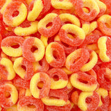 Peachful Peach Rings Gummy Candy | 1lb Bulk Bag | Home Office Desk Side Quick Energy Snack