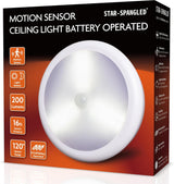 STAR-SPANGLED Motion Sensor Ceiling Light – Kid-Safe, Flame-Free Night Lighting for Stairways, Hallways, and Bedrooms