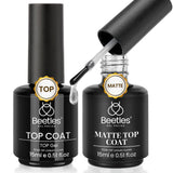 Beetles No Wipe Gel Top Coat 2 Pack – Premium Salon Grade Mirror Shine for an Elevated Home Manicure