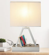 Briever Touch Control Table Lamp – Ready-to-Gift Bedside Lamp with USB Charging for Birthday Present for Mom, Cream Shade, Gold Finish