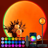 Acelisty Sunset Lamp – Romantic Valentine's Day Gift for Her, App-Controlled Mood Light for Bedroom