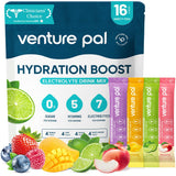 Venture Pal Sugar-Free Electrolyte Powder Sticks – Daily Wellness Hydration Ritual, 7 Electrolytes & 5 Vitamins for Mindful Self-Care