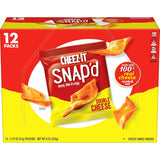 Cheez-It Snap'd Variety Pack Kids Snacks, Real Cheese Lunchbox Cracker Chips 20ct