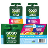GoGo squeeZ Electrolyte Squeeze Pouches – Allergy Friendly After School Snack for Kids, Gluten Free Nut Free Dairy Free 18 Count