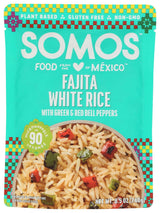 SOMOS Fajita White Rice – Shelf-Stable Office Pantry Staple for Quick Work-from-Home Lunches