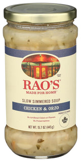 Rao's Made for Home Chicken Orzo Soup – Gourmet Starter Course for Elegant Dinner Parties, Ready-to-Serve in Minutes
