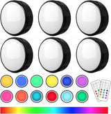Brilliant Evolution Puck Lights for Cozy Bedroom Ambiance, Color Changing RGB Accent Lighting for Living Room Aesthetic