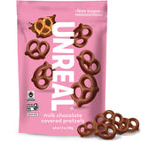 UNREAL Milk Chocolate Covered Pretzels – Gluten-Free Lunchbox Treat for Back-to-School