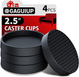 HOME TECH DECOR Furniture Stoppers – Child & Pet Safe Silicone Pads for Hardwood Floors, No Tools Needed, Black 8 Pack