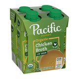 Pacific Foods Organic Free-Range Chicken Broth – Clean-Label Sip and Cook Companion for Wellness Routines, 8 oz (4 Pack)