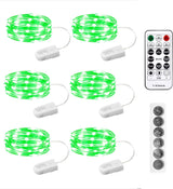 LumLux Fairy Lights Battery Powered – 7ft Silver Wire String Lights for Bedroom Aesthetic and Cozy Living Room Decor, 6 Pack