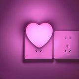 INZU Heart Night Light for Kids Room – Auto Dusk to Dawn LED Plug-in for Nursery Safety and Soft Sleep Lighting