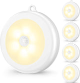 Mlambert 4 Pack Stick-On Motion Light, Cordless LED Night Light in Neutral White for Clean Modern Interiors
